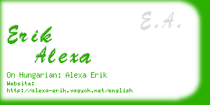 erik alexa business card